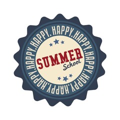 Happy summer school label