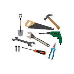 Tools graphic design template vector isolated