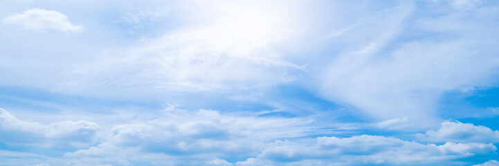 Fototapeta premium Beautiful blue sky cloudsfor background. Panorama of sky.