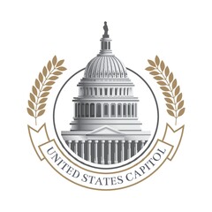 United states capitol label