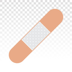 Bandage or medical plaster flat icon for app and website