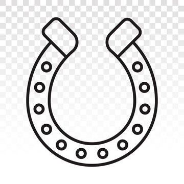 recommend clip art: Horseshoe or horse shoe line art icon for apps and websites