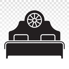 Double bed flat icons for apps or website