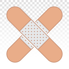 sticking plaster / bandage flat color icon for app and website