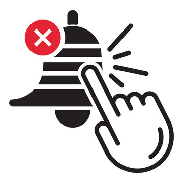 unsubscribe message / mail button - flat icon for the apps or website