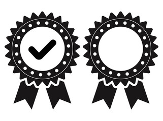 Approval check vector icon for apps or websites