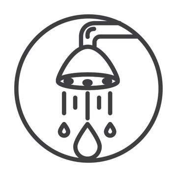 recommend clip art: Shower head with water drops