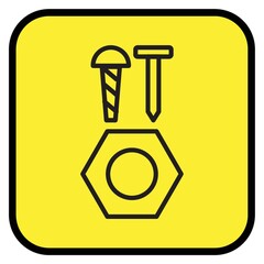 Bolt and nuts icon