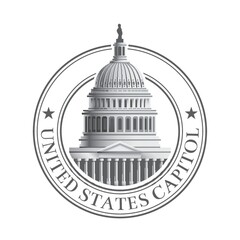 United states capitol label