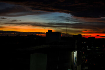 Bogota Skyline Dramatic Sunset