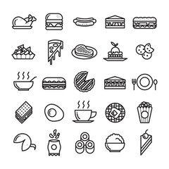 Collection of food icons