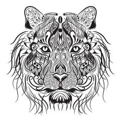 Lion monochrome design