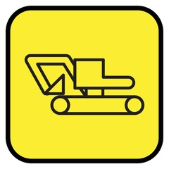 Excavator machine icon