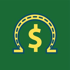 Horseshoe with dollar symbol