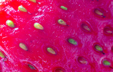 Strawberry texture background macro close up