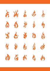 Collection of fire icons