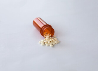 Pharmaceutical Codeine in Brown medical Pill Bottle with white cap