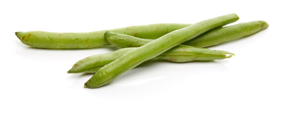 Green Bean Isolated on White Background