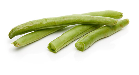 Green Bean Isolated on White Background
