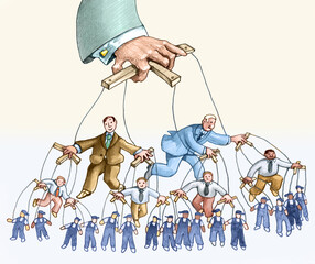 chain of command allegory of hierarchical relationships in society in politics and at work - 354221256