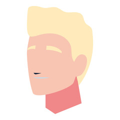 healthy man face at home