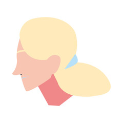 healthy woman face at home