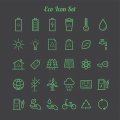 Set of eco icons