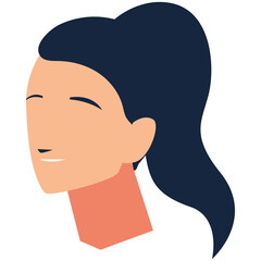 healthy woman face at home