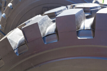 Close-up picture of car tire protector