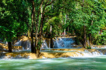 Tad Sae Waterfall in Luang Prabang, Laos