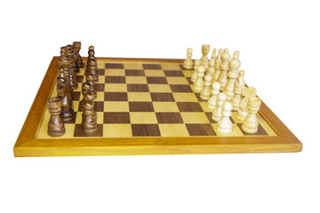 Chess pieces on a chessboard.