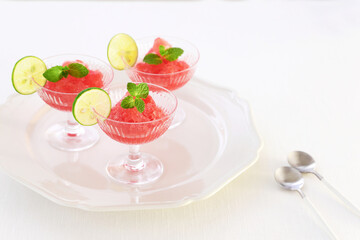 ひんやりスイカのシャーベット