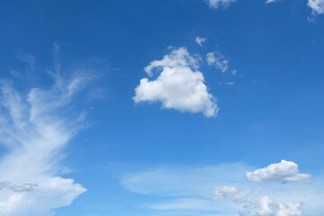 Obraz premium Beautiful blue sky and cloudy background