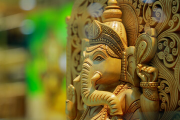 Fototapeta na wymiar hindu god ganesh statue