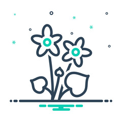 Mix  icon for violet flowers
