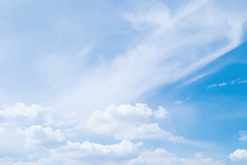 Beautiful blue sky with clouds for background. Beautiful blue sky.