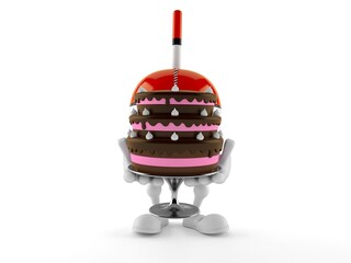 Fishing float character holding cake © Talaj