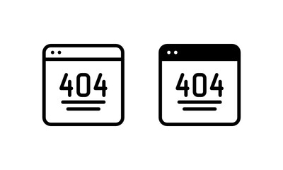  error message 404 not found Icon, Logo, Vector