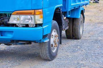 diesel engines and spare parts inside used trucks and special equipment from japan close up
