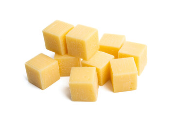 cheese squares isolated