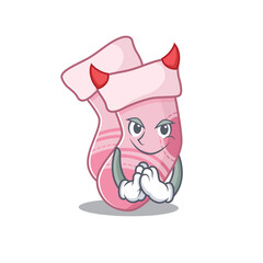 baby socks clothed as devil cartoon character design concept