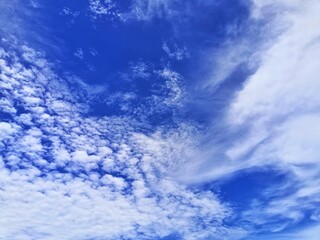 Naklejka na ściany i meble beautiful blue sky and clouds background. 