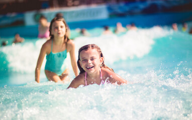 Fototapeta premium Cooling of in the pool.
