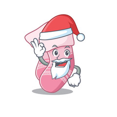 cartoon character of baby socks Santa having cute ok finger