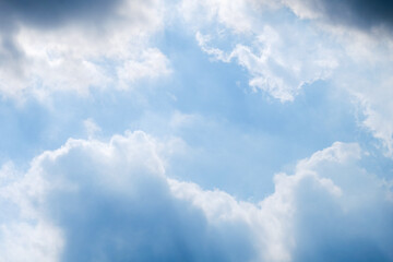 soft focus cloud and blue sky in the shiny day

