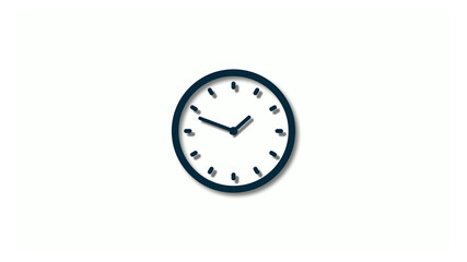 Best aqua dark 3d clock isolated on white background,Clock animation icon