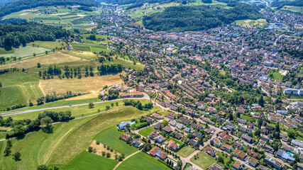 Fototapeta premium Ein Teil von Sissach im Basel-Land, Schweiz