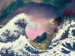 Trex surfing great wave © AnnaPa