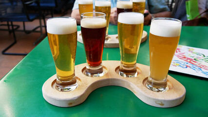 glass of beer with foam
