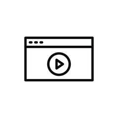 Play Video Player  Icon Vector Illustration Logo Template